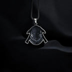 Oxidized Sterling Silver Skull Necklace - Handmade Men's Jewelry   Charmora Jewelry