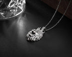 Sterling Silver King Lion Necklace | Leo Zodiac Mens Pendant   Charmora Jewelry