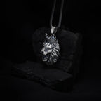 Sterling Silver King Lion Necklace | Leo Zodiac Mens Pendant   Charmora Jewelry
