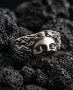 Aphrodite Goddess Venus Relief Motif Band Ring  Ring  Charmora Jewelry