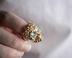 Sterling Silver Skull Ring: Turquoise Zircon Gothic Mens Jewelry