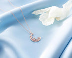 Sterling Silver Crescent Moon and Star Necklace: Celestial Jewelry