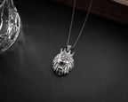Sterling Silver King Lion Necklace | Leo Zodiac Mens Pendant   Charmora Jewelry