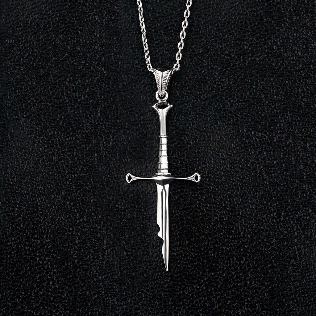 925 Silver Sword Necklace Handmade Warrior Pendant   Charmora Jewelry