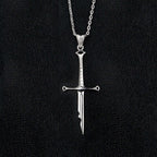 925 Silver Sword Necklace Handmade Warrior Pendant   Charmora Jewelry