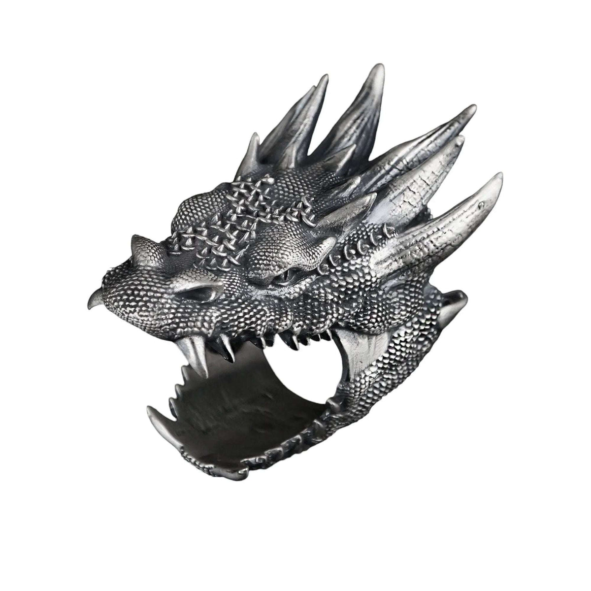 Sterling Silver Dragon Ring: Handmade Asian Mythology Jewelry   Charmora Jewelry