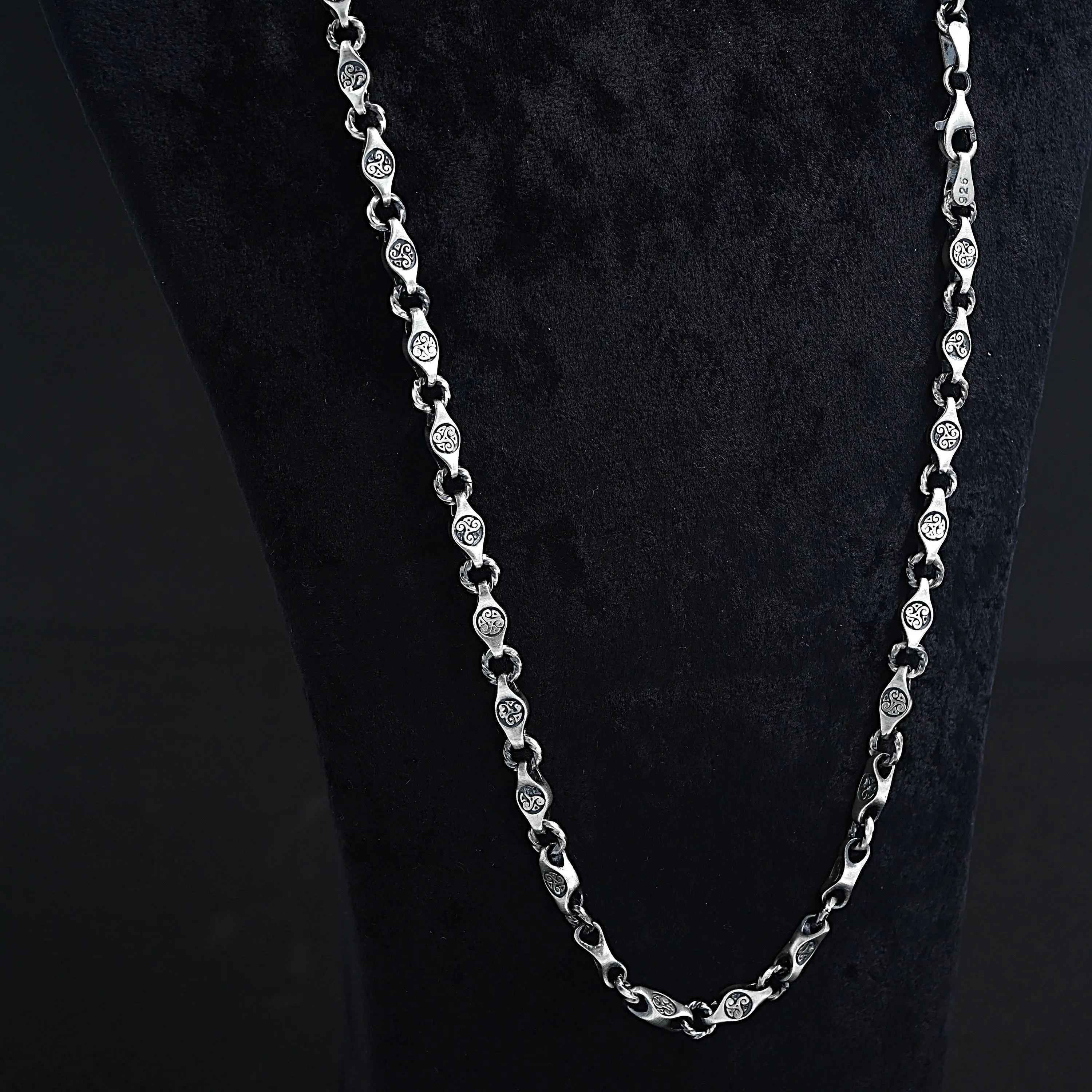 Handmade 925 Sterling Silver Mens Necklace, Elegant Unique Design