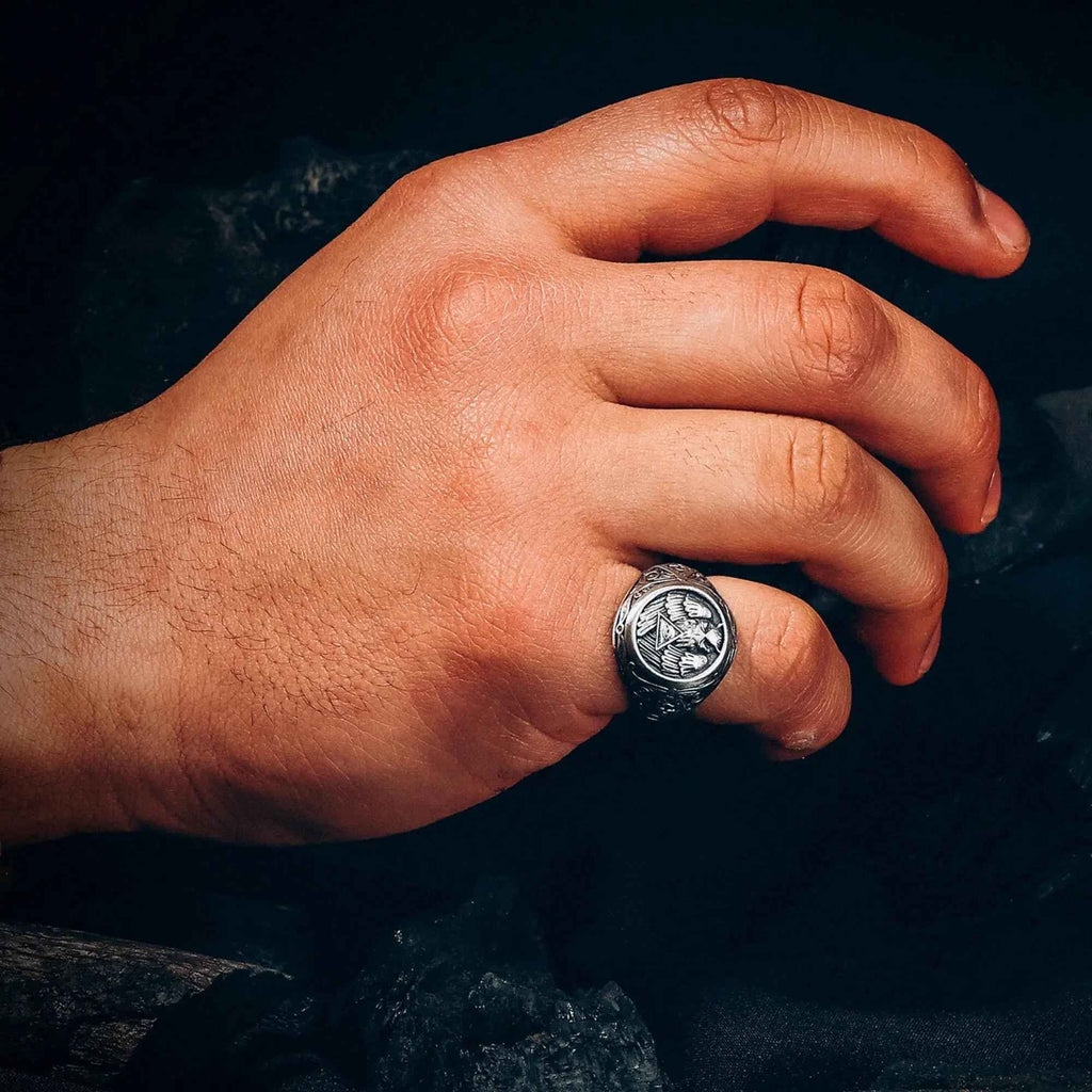 Sterling Silver Owl Ring: All-Seeing Eye Bird Jewelry