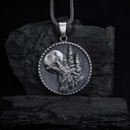 Sterling Silver Howling Wolf Necklace: Handmade Animal Pendant Men   Charmora Jewelry