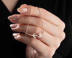 Minimalist Sterling Silver Tulip Necklace: White Opal Pendant