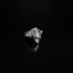 Sterling Silver Wolf Head Ring: Handcrafted Animal Jewelry   Charmora Jewelry