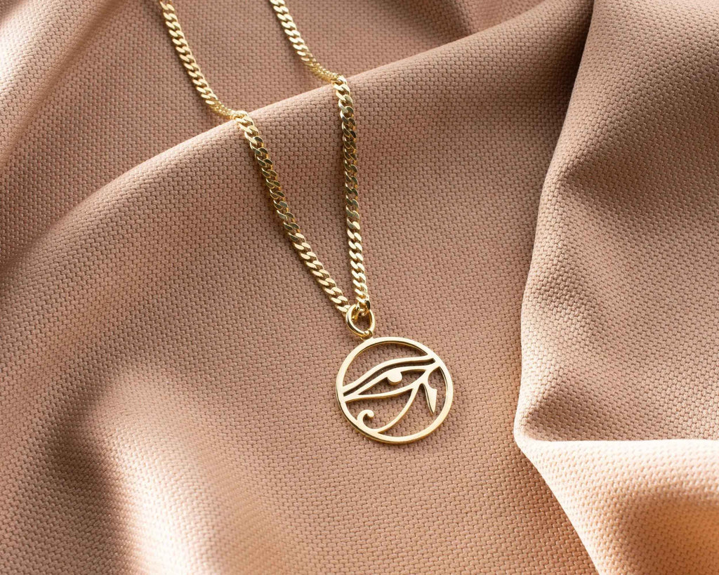 Silver Eye of Horus Necklace: Egyptian Pendant, Historical Pendant