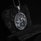 Handmade Sterling Silver Bee Necklace: Honeycomb Pendant Jewelry