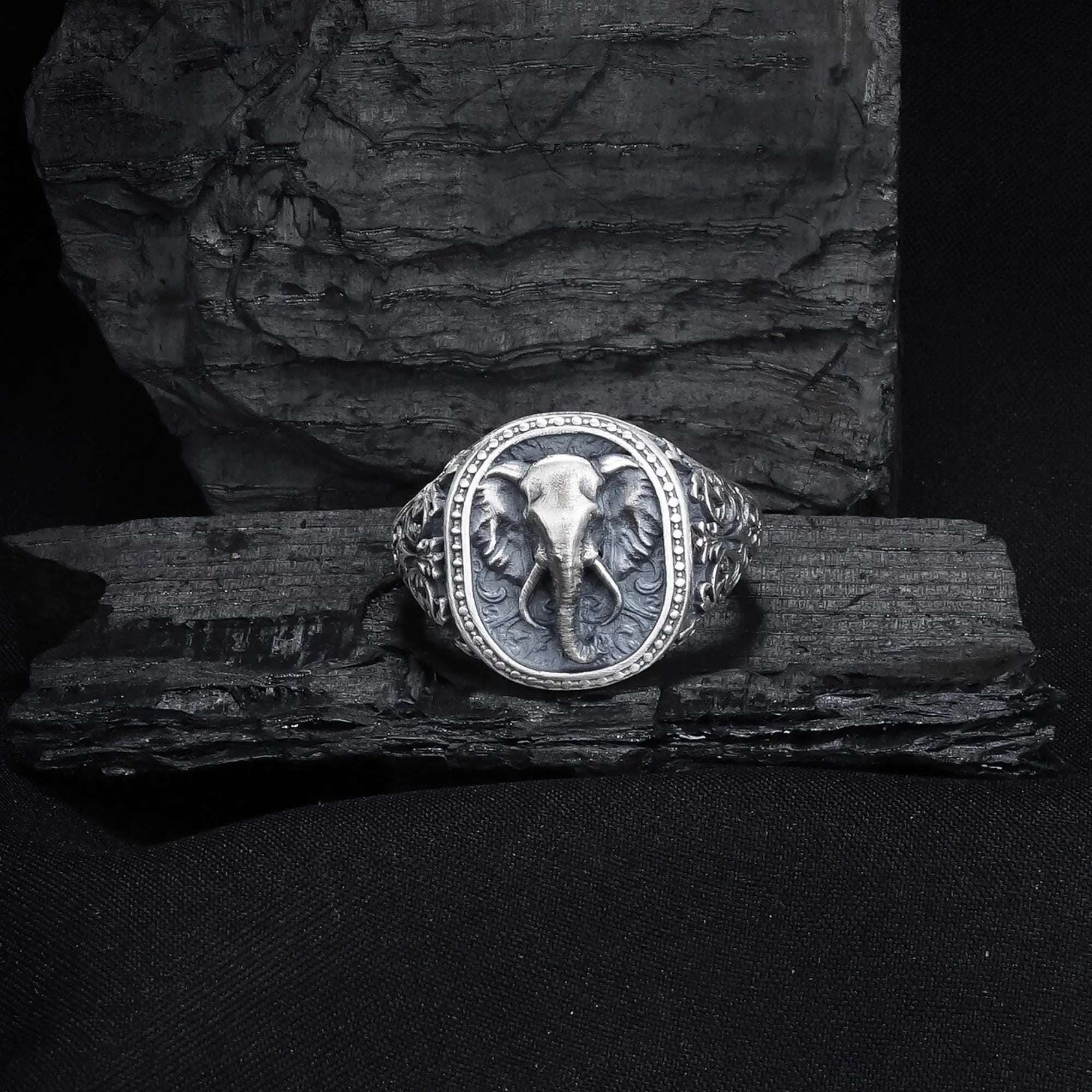 Handmade Sterling Silver Elephant Ring: Animal Jewelry Gift   Charmora Jewelry