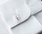 Custom Initial Cufflinks: Engraved Sterling Silver Groomsmen Gift