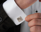 Engraved Sterling Silver Infinity Cufflinks: Personalized Wedding Groomsmen Gift   Charmora Jewelry