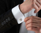 Monogrammed Sterling Silver Cufflinks, Personalized Initial Cuff Links