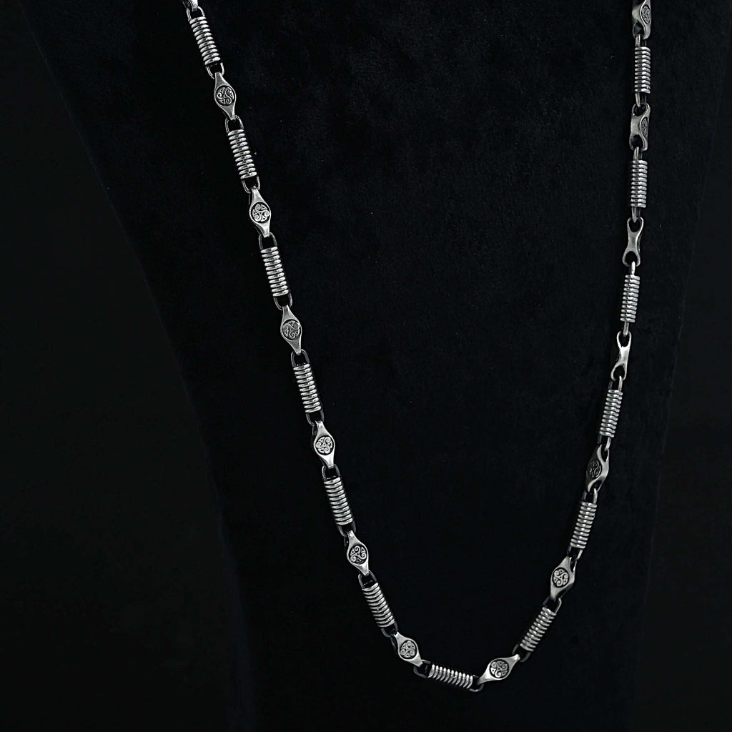 Oxidized Sterling Silver Mens Necklace: Handmade Pendant Jewelry   Charmora Jewelry