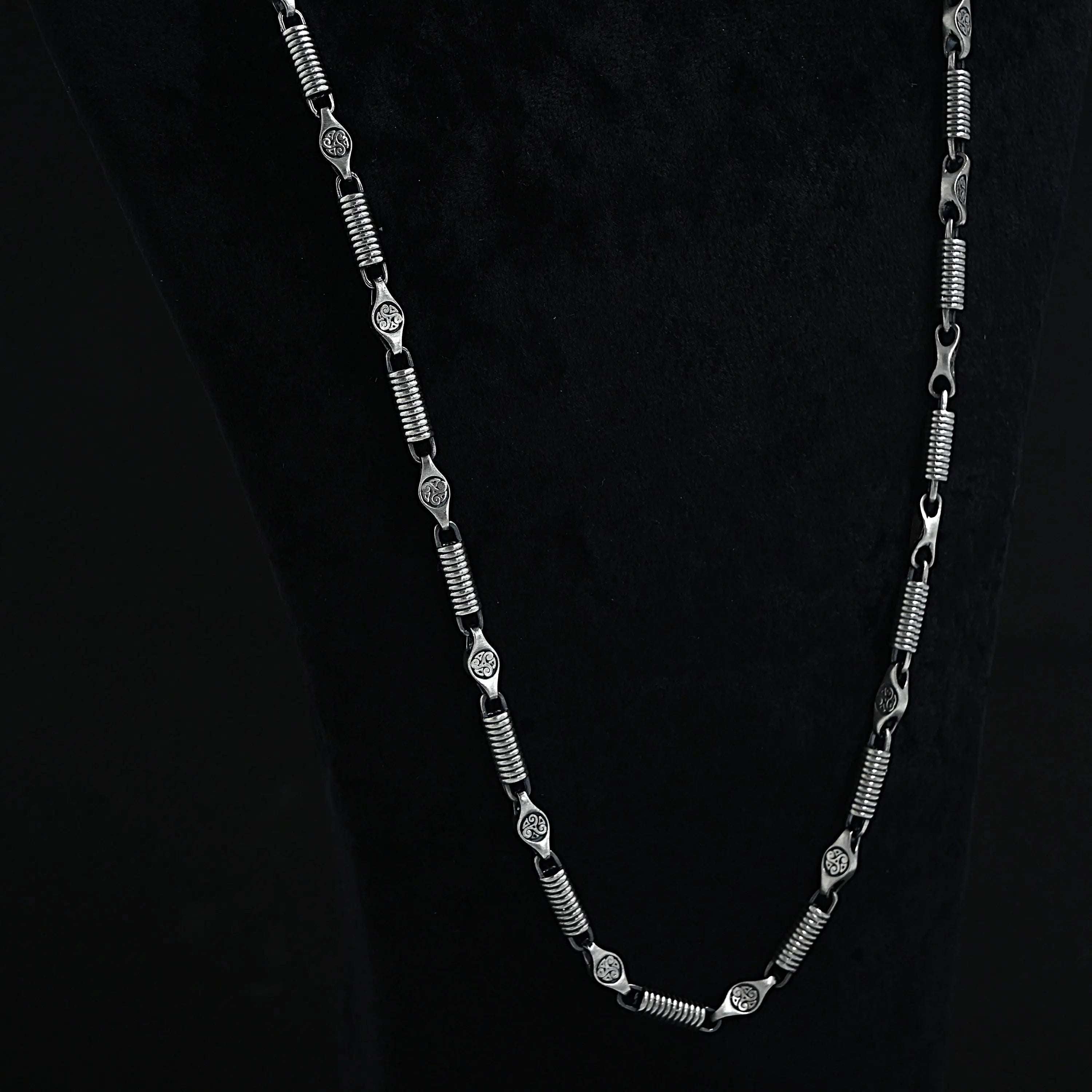 Oxidized Sterling Silver Mens Necklace: Handmade Pendant Jewelry   Charmora Jewelry