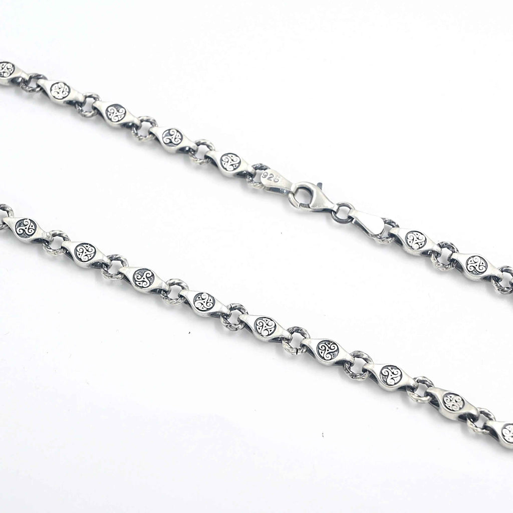 Handmade 925 Sterling Silver Mens Necklace, Elegant Unique Design
