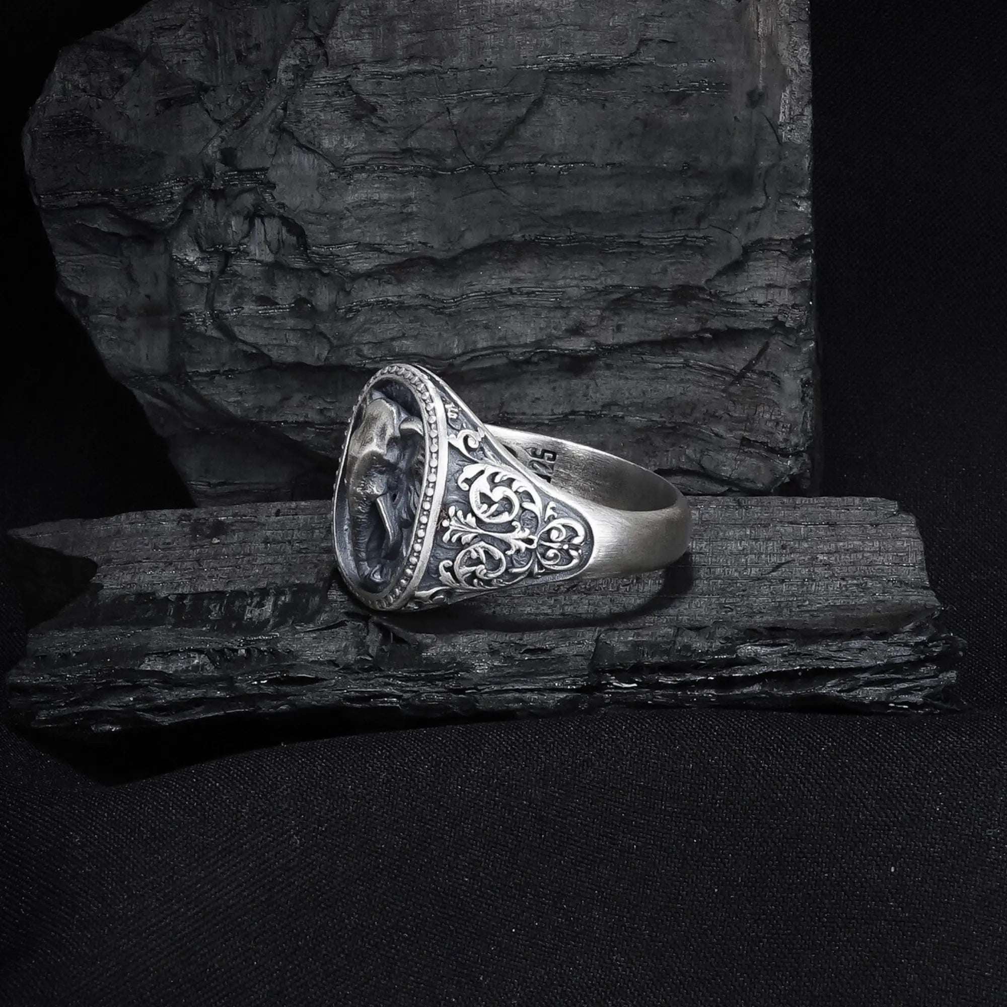 Handmade Sterling Silver Elephant Ring: Animal Jewelry Gift   Charmora Jewelry