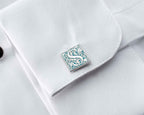 Personalized Initial Cufflinks: Engraved Sterling Silver Groomsmen Gift