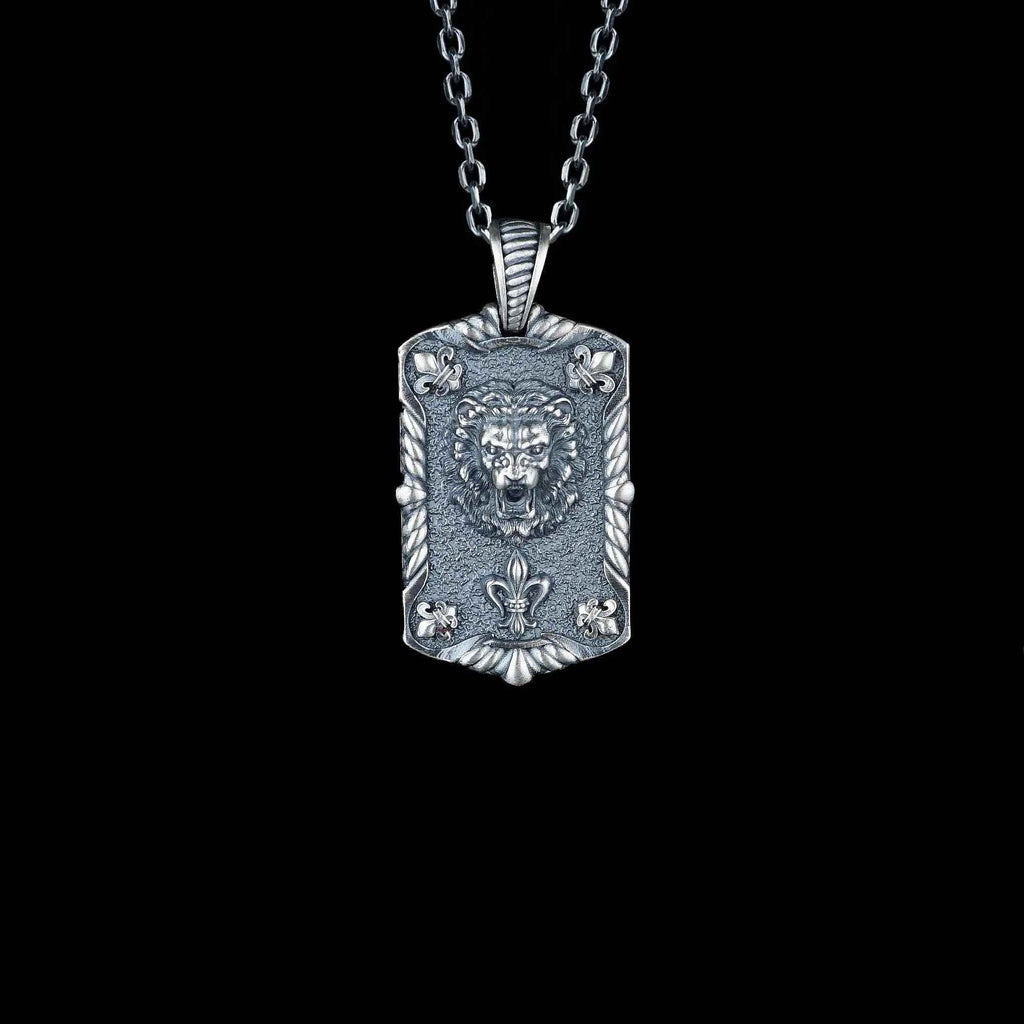 Sterling Silver Lion Pendant Necklace: Handmade Leo Jewelry Gift