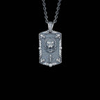 Sterling Silver Lion Pendant Necklace: Handmade Leo Jewelry Gift