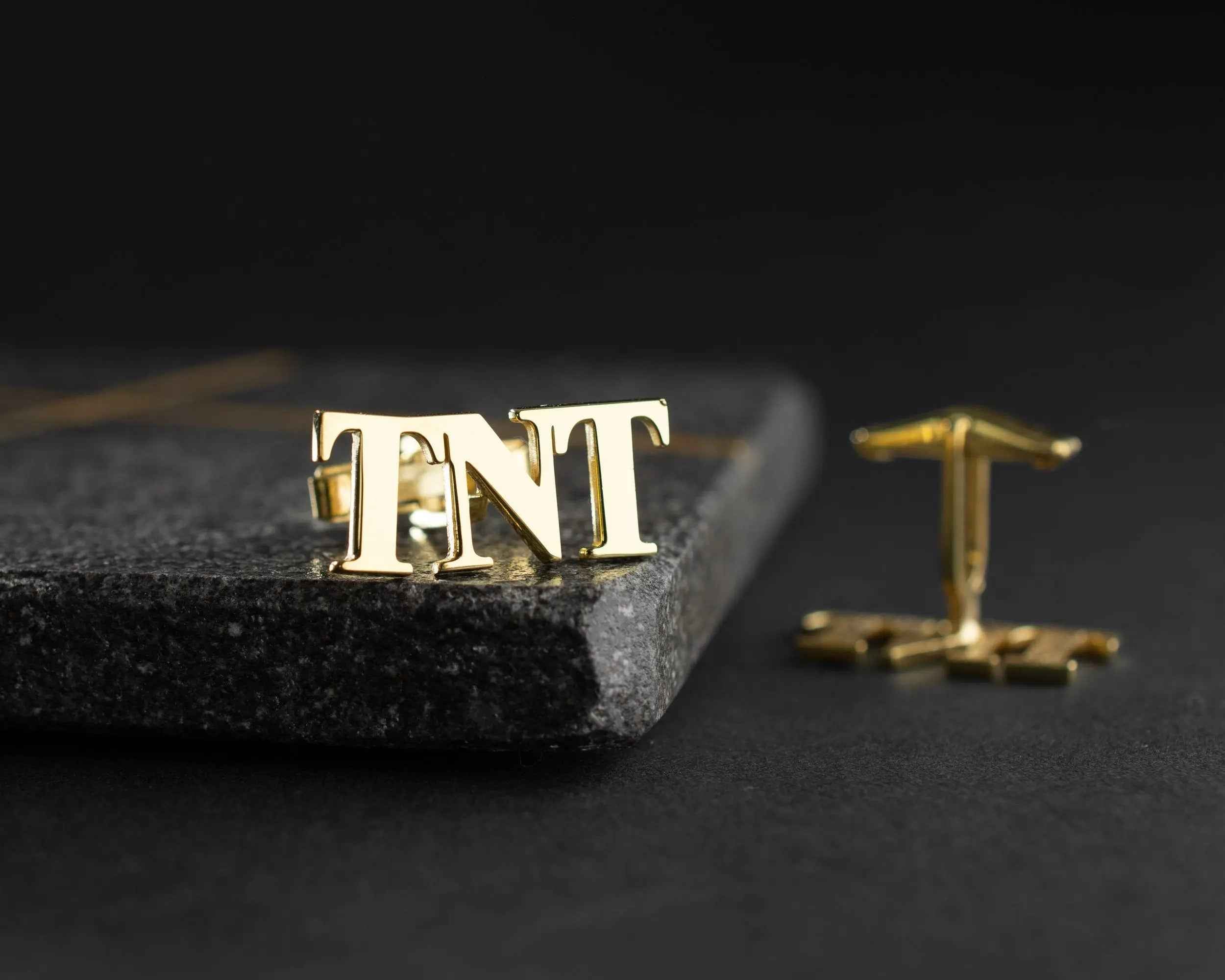 Engraved Initial Cufflinks: 925 Sterling Silver Groomsmen Gift