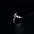 Sterling Silver Cross Jesus Ring: Religious Christian Jewelry   Charmora Jewelry