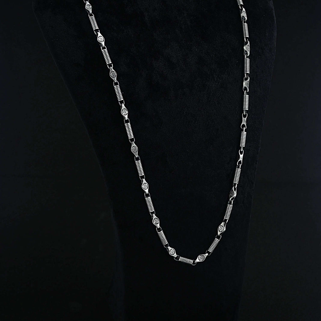 Oxidized Sterling Silver Mens Necklace: Handmade Pendant Jewelry   Charmora Jewelry