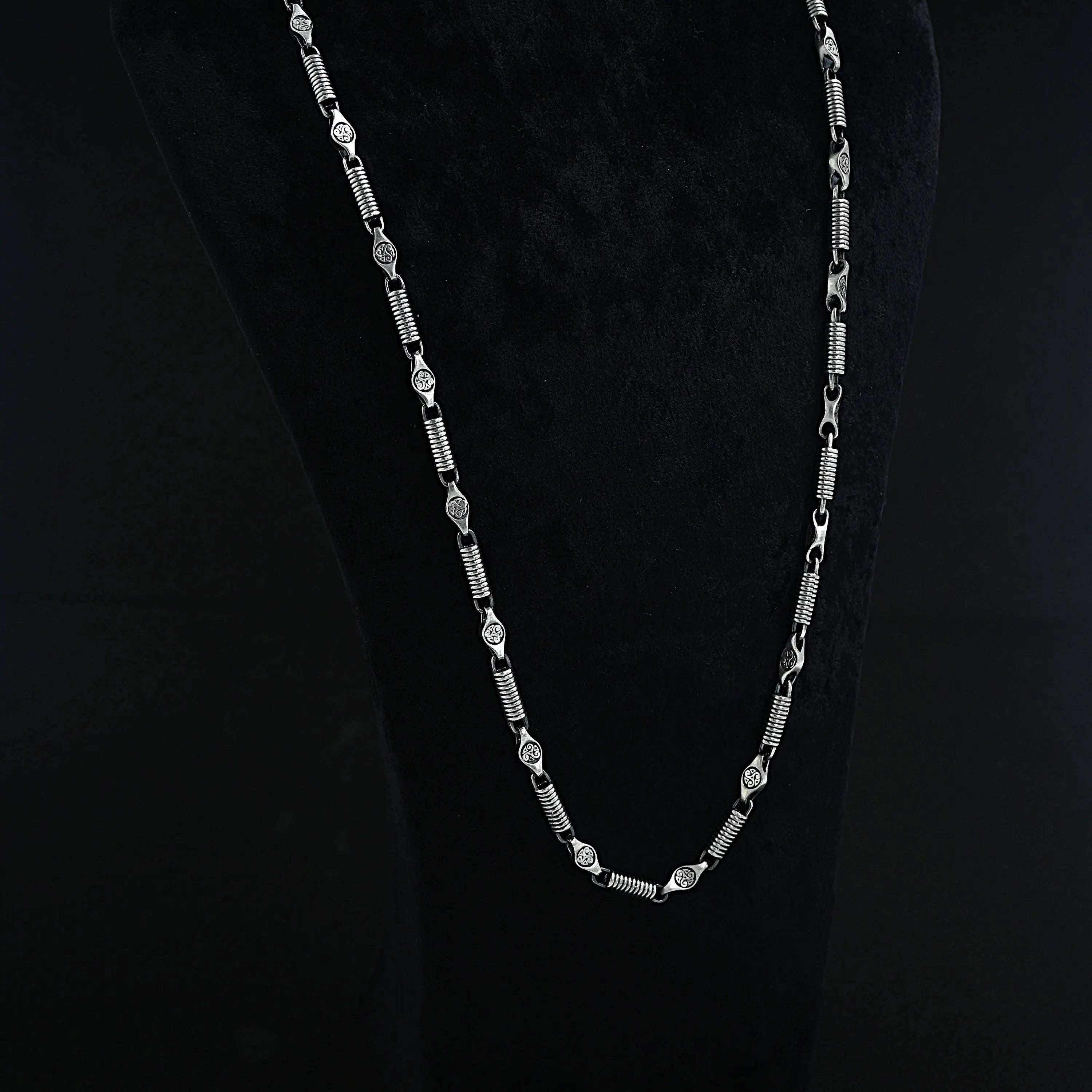 Oxidized Sterling Silver Mens Necklace: Handmade Pendant Jewelry   Charmora Jewelry