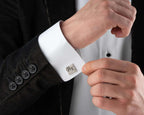 Engraved Sterling Silver Infinity Cufflinks: Personalized Wedding Groomsmen Gift   Charmora Jewelry