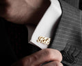 Personalized Sterling Silver Initial Cufflinks, Wedding Gift
