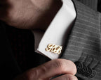 Personalized Sterling Silver Initial Cufflinks, Wedding Gift