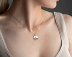 Sterling Silver Mountain Coin Necklace: Night Court Pendant
