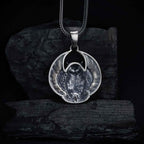 Sterling Silver Owl Pendant Necklace: Open Wings, Night Bird Jewelry