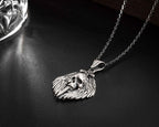 Oxidized Sterling Silver Skull Sword Necklace: Vintage Skull Charm