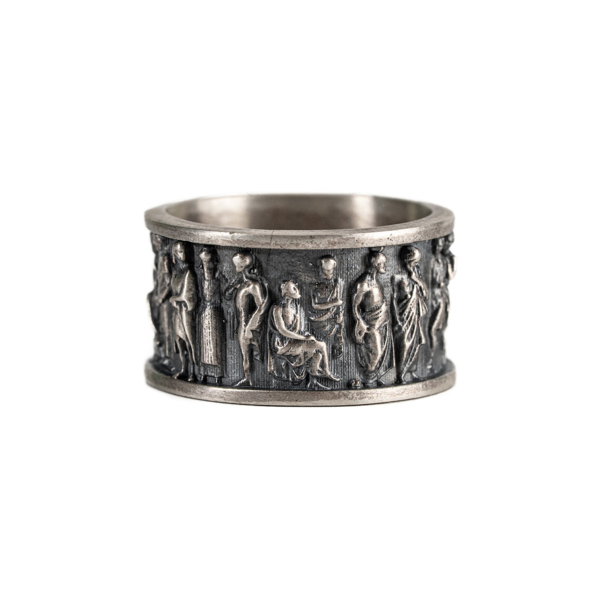 Ancient Roman Gladiator Relief Motif Ring  Ring  Charmora Jewelry