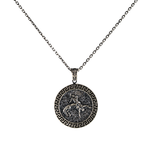 Ancient Greek Wrestling Medallion  Necklace  Charmora Jewelry