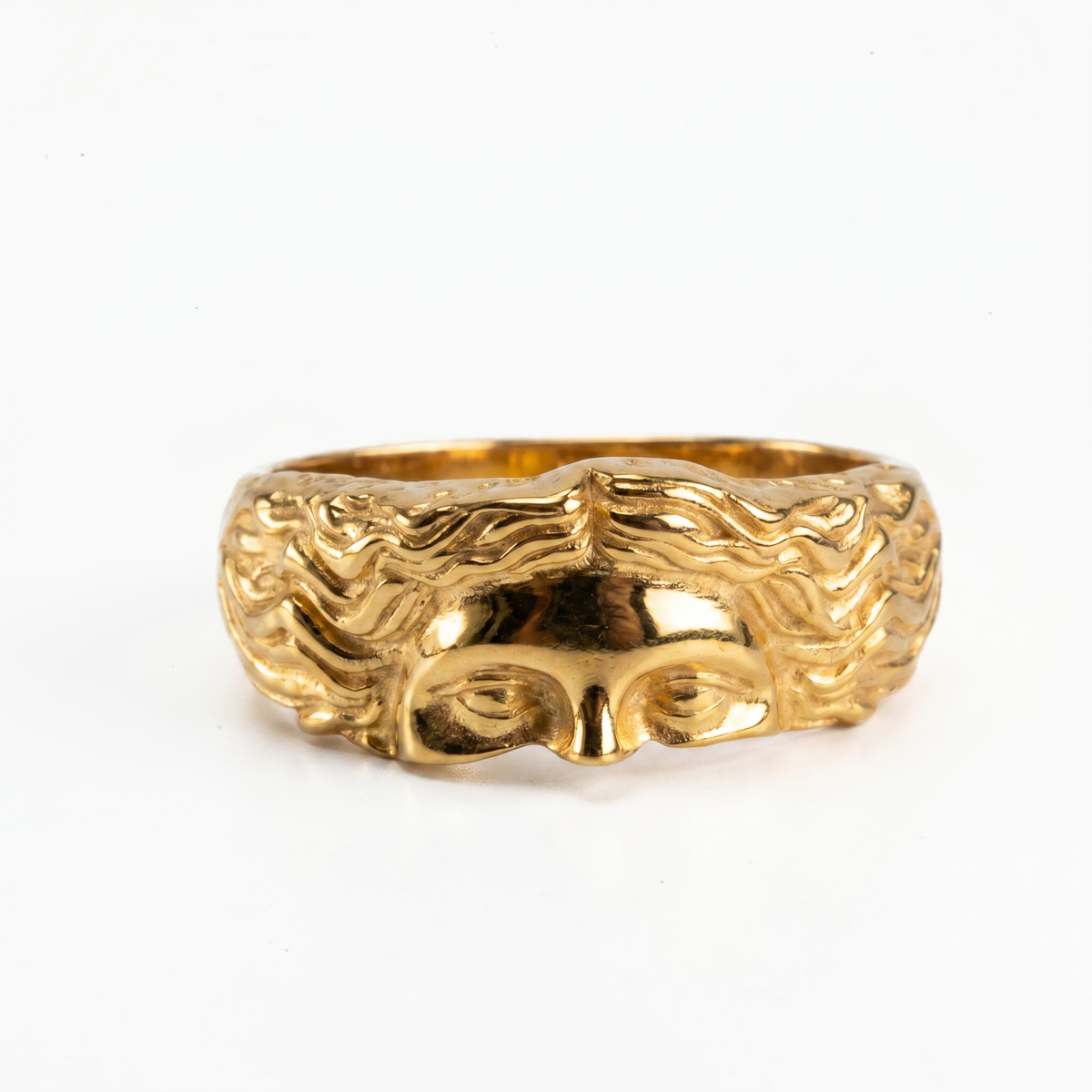 Aphrodite Goddess Venus Relief Motif Band Ring  Ring  Charmora Jewelry