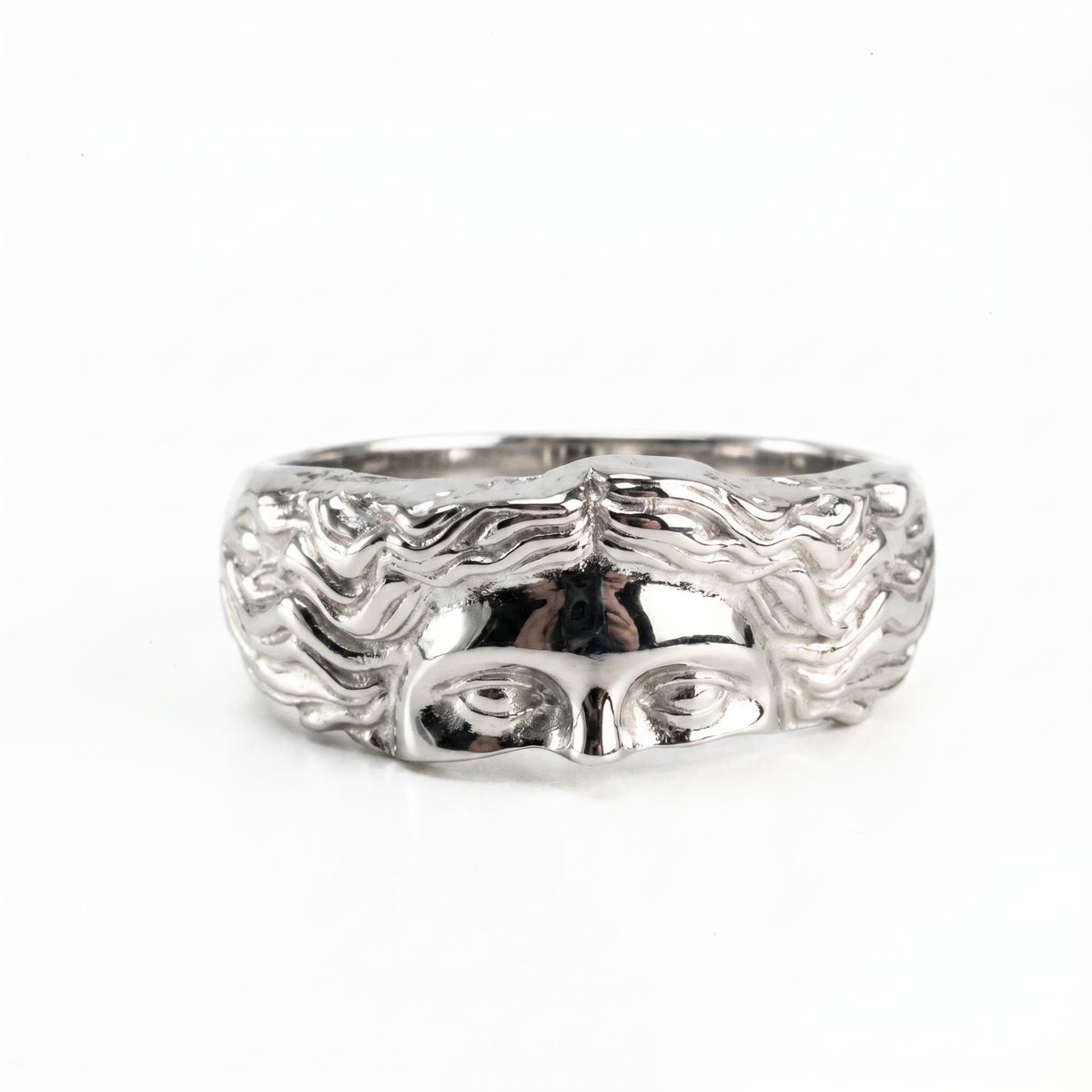 Aphrodite Goddess Venus Relief Motif Band Ring  Ring  Charmora Jewelry