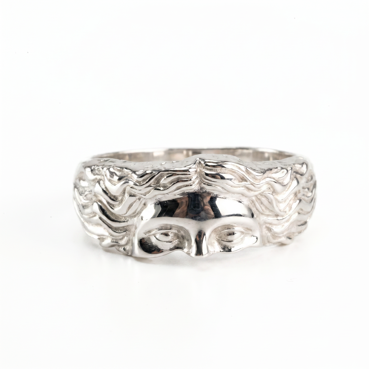 Aphrodite Goddess Venus Relief Motif Band Ring  Ring  Charmora Jewelry
