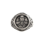 Athena Owl Relief Motif Signet Ring  Ring  Charmora Jewelry