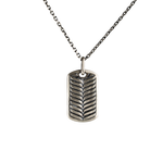 Botanical Leaf Dog Tag Necklace  Necklace  Charmora Jewelry