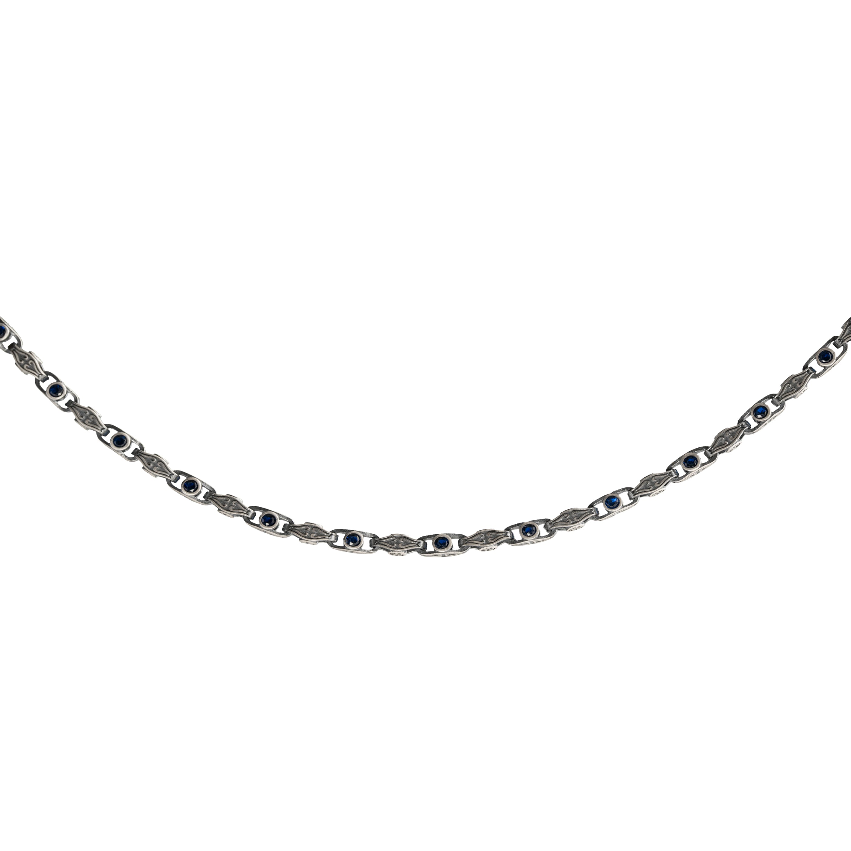 Blue Zirconia Kelkit Woven Link Bracelet  Bracelet  Charmora Jewelry