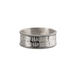 Brutalist Textured Motif Ring  Ring  Charmora Jewelry