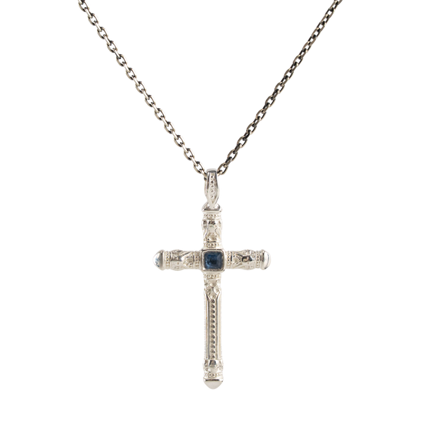 Sapphire Cross Pendant