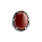 Carnelian Relief Motif Signet Ring  Ring  Charmora Jewelry