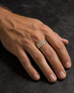 Honeycomb Hexagon Ring  Ring Charmora Jewelry